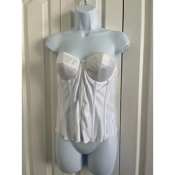 Dominique Women's Longline Corset Full Figure Bustier Bra #8950 White 36B - Picture 1 of 12